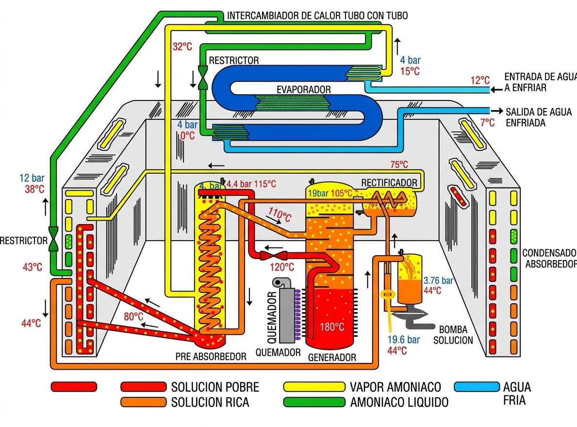 Ciclo de absorción amoníaco - agua